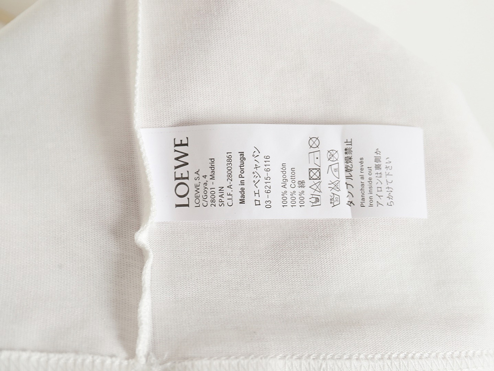 Loewe offset letter print short sleeves