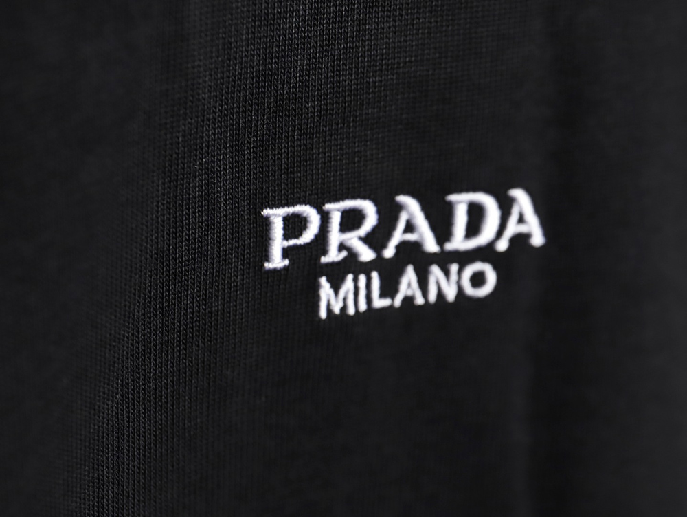 Prada 24ss embroidered lettering short sleeves