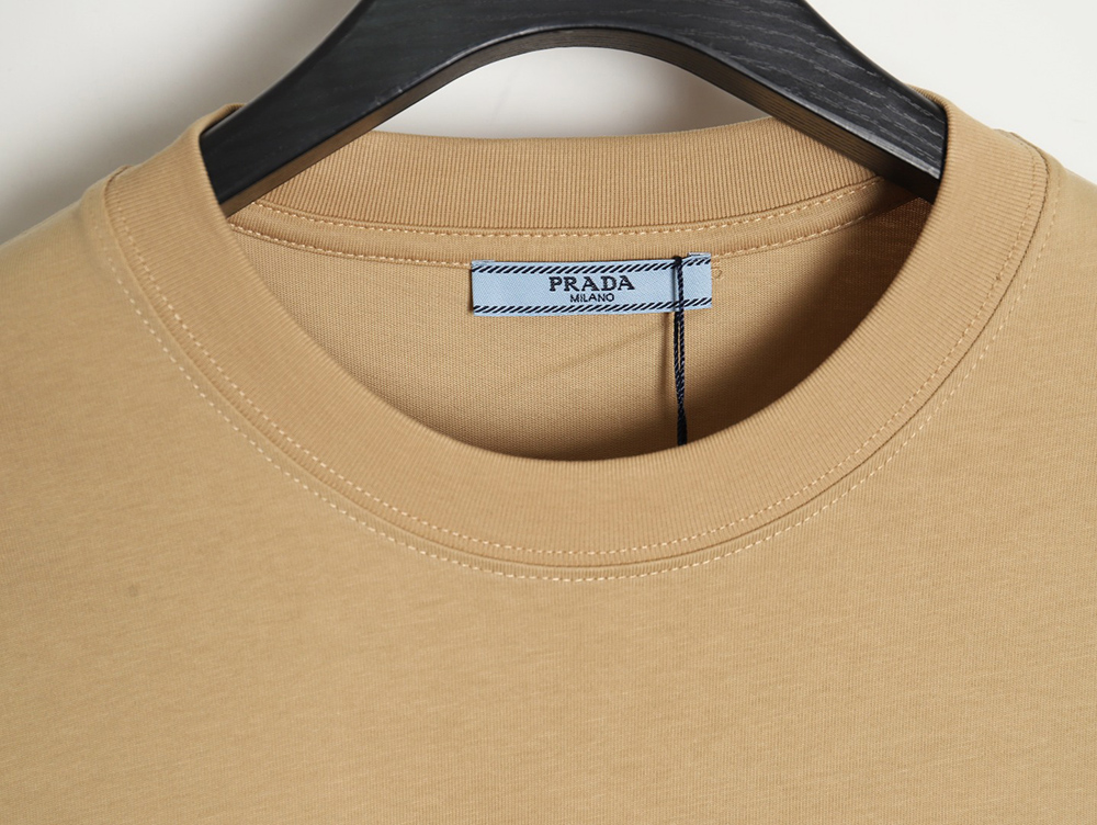 Prada 24ss toothbrush embroidered letter logo short sleeves