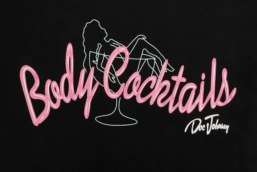 Gallery Dept Neon Lady Wineglass Lettering Short Sleeve