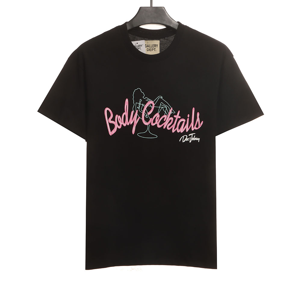 Gallery Dept Neon Lady Wineglass Lettering Short Sleeve