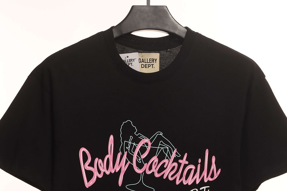 Gallery Dept Neon Lady Wineglass Lettering Short Sleeve