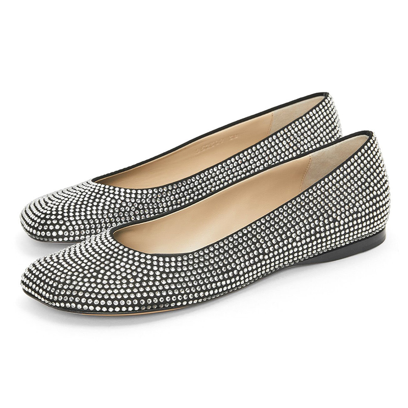 Loewe rhinestone ballet shoes