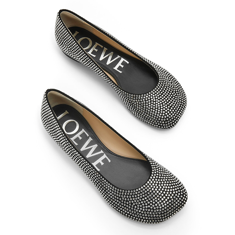 Loewe rhinestone ballet shoes