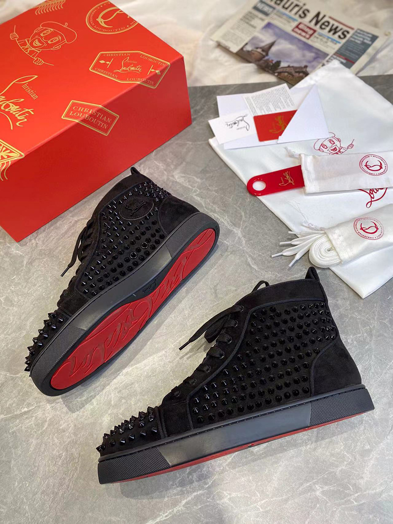 SSENSE Christian Louboutin Black Louis Orlato Sneakers