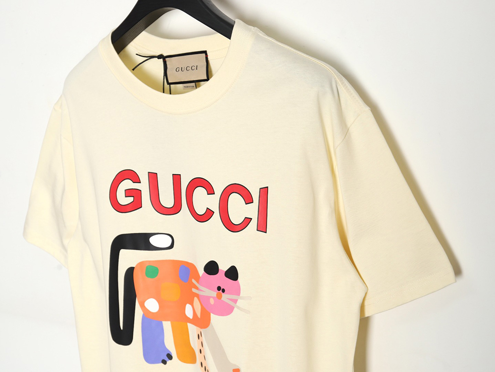 Gucci 24ss new cartoon pattern series round neck short sleeves TSK1