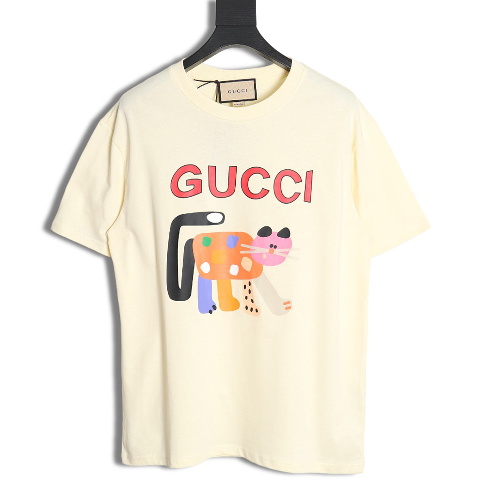 Gucci 24ss new cartoon pattern series round neck short sleeves TSK1
