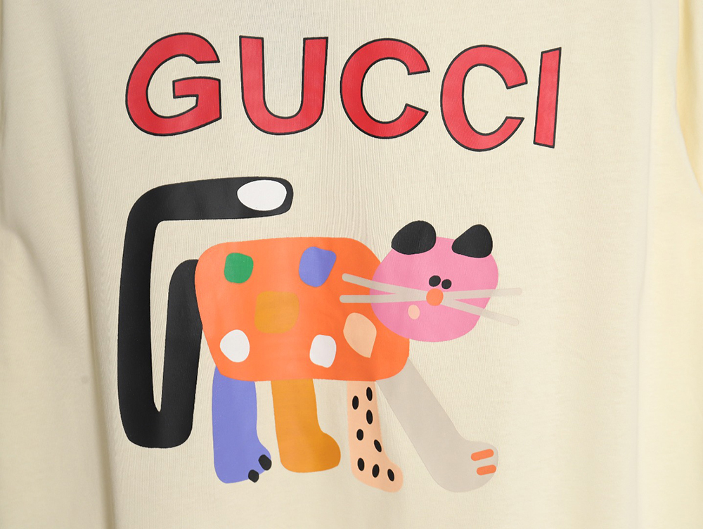 Gucci 24ss new cartoon pattern series round neck short sleeves TSK1