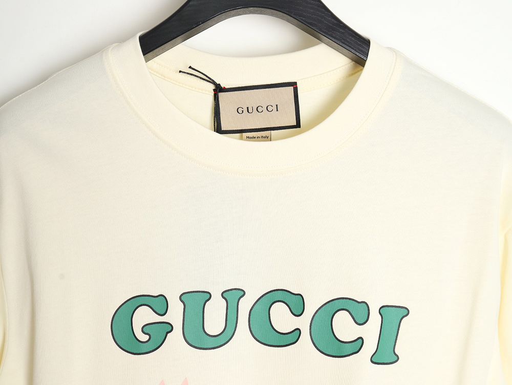 Gucci 24ss new cartoon pattern series round neck short sleeves TSK3
