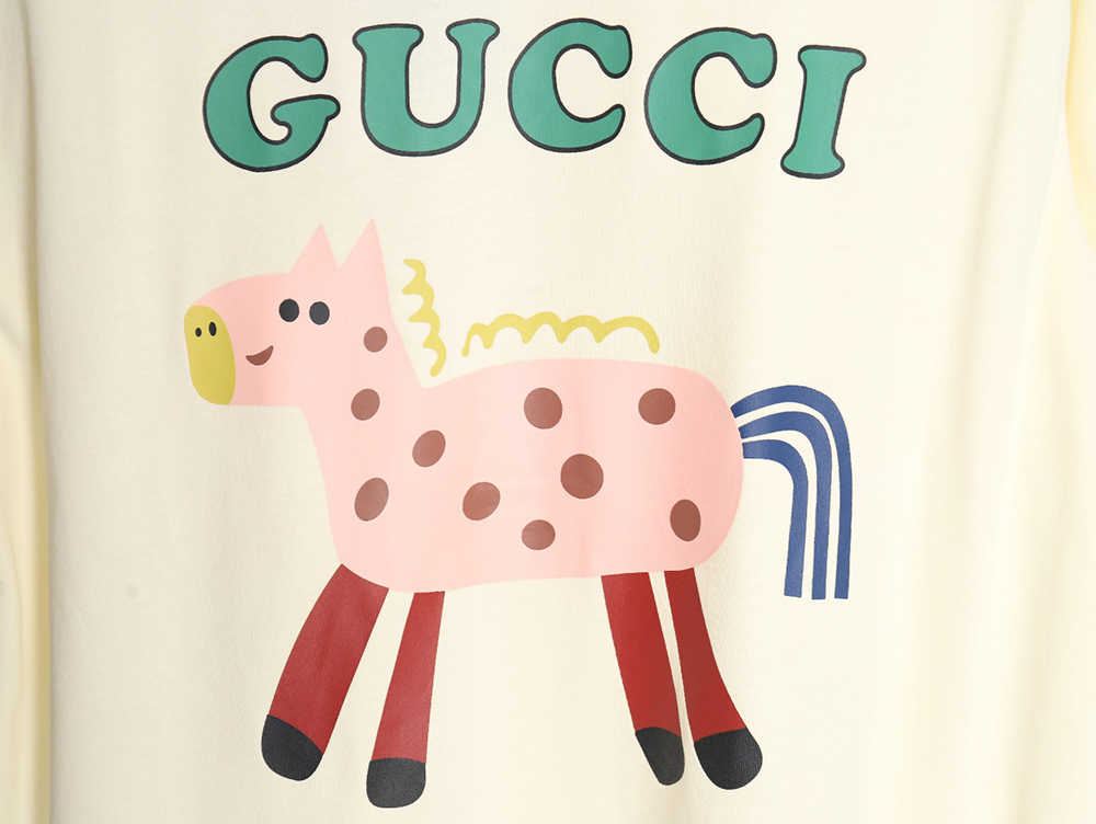 Gucci 24ss new cartoon pattern series round neck short sleeves TSK3