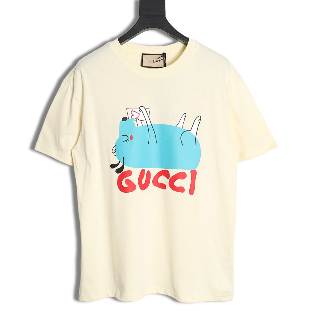 Gucci 24ss new cartoon pattern series round neck short sleeves TSK5