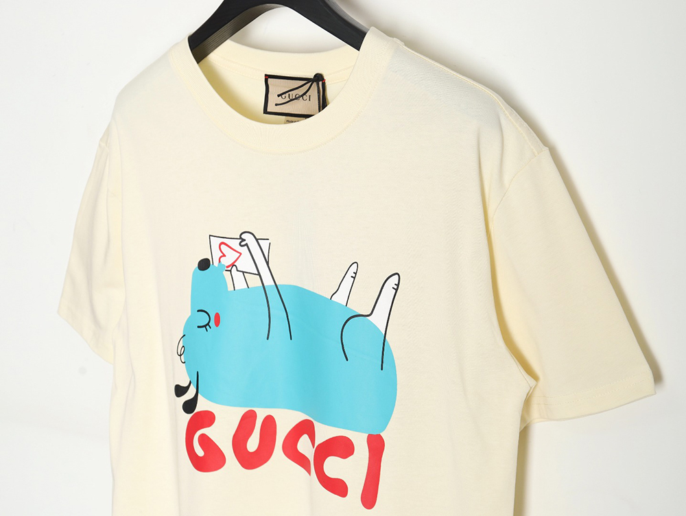 Gucci 24ss new cartoon pattern series round neck short sleeves TSK5