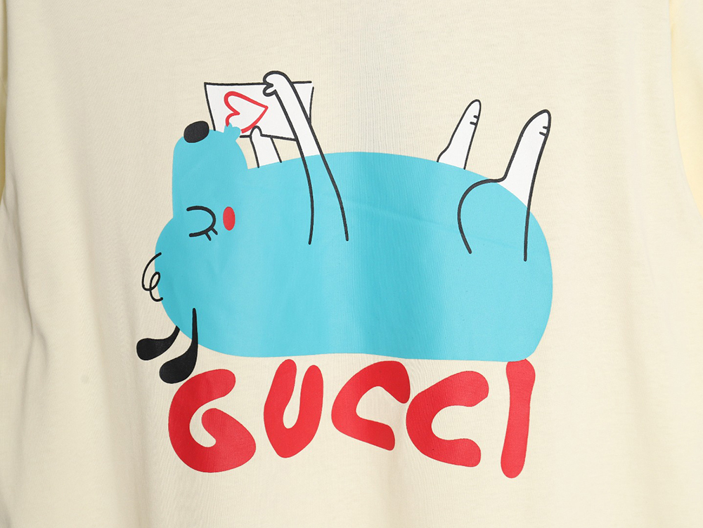 Gucci 24ss new cartoon pattern series round neck short sleeves TSK5