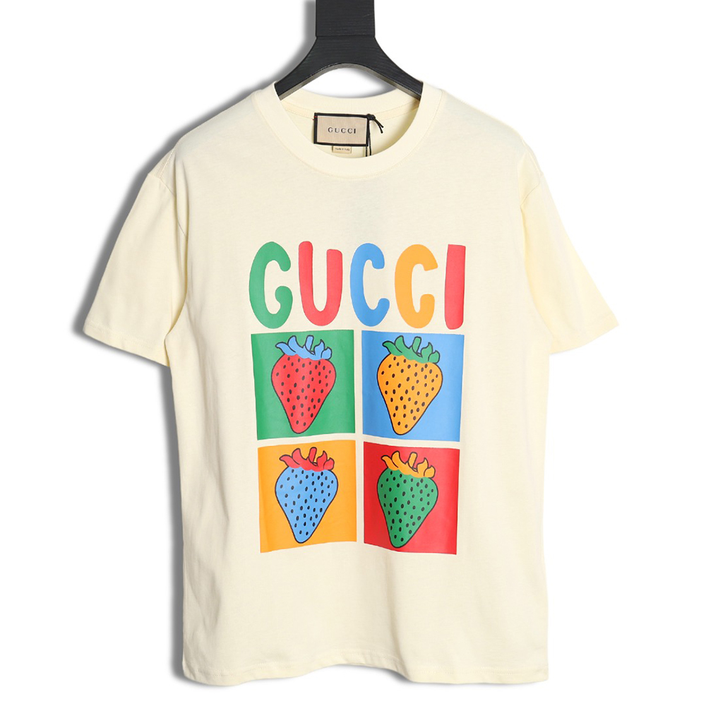Gucci 24ss new cartoon pattern series round neck short sleeves TSK7