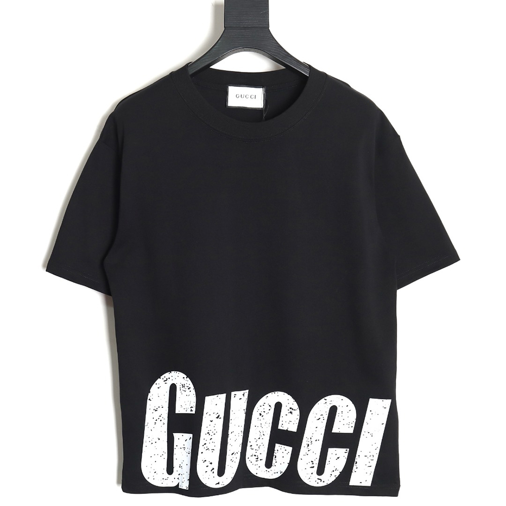 Gucci 24SS hem letter short-sleeved T-shirt