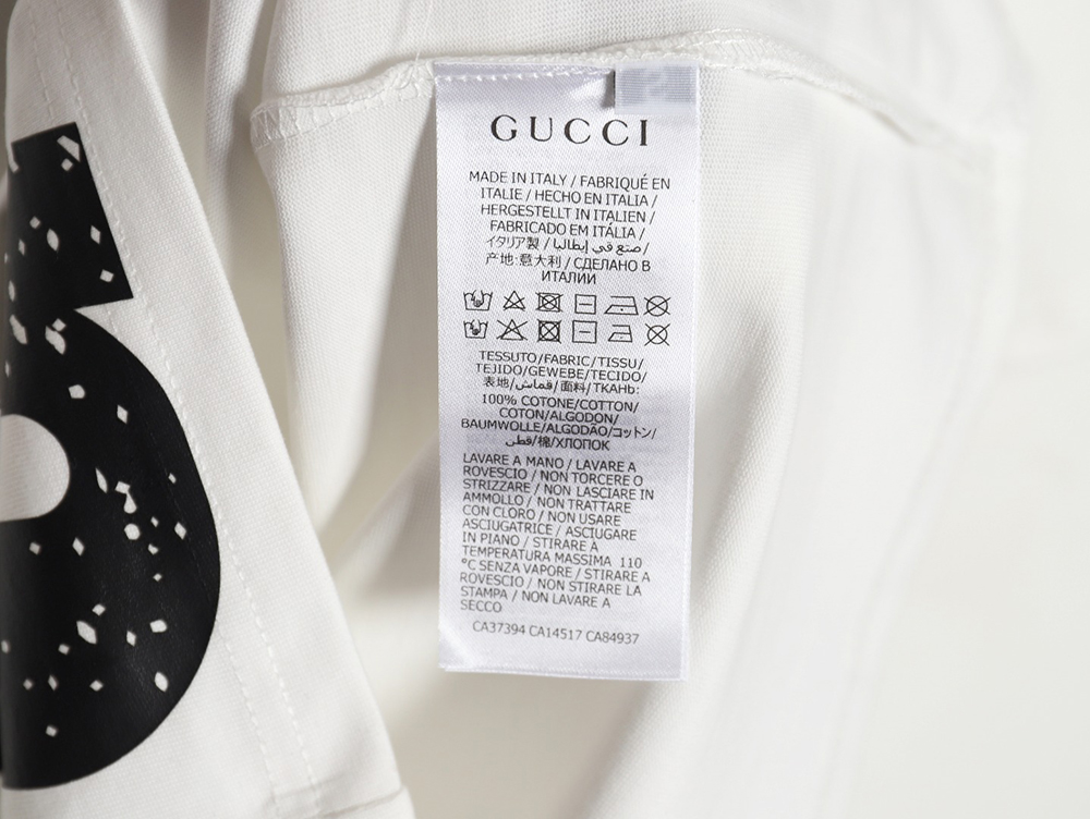 Gucci 24SS hem letter short-sleeved T-shirt TSK1