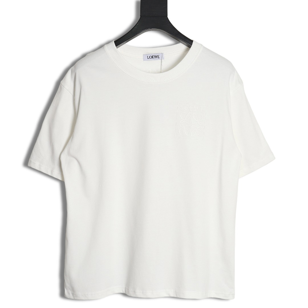 Loewe 23SS three-dimensional embossed four-leaf clover short-sleeved T-shirt