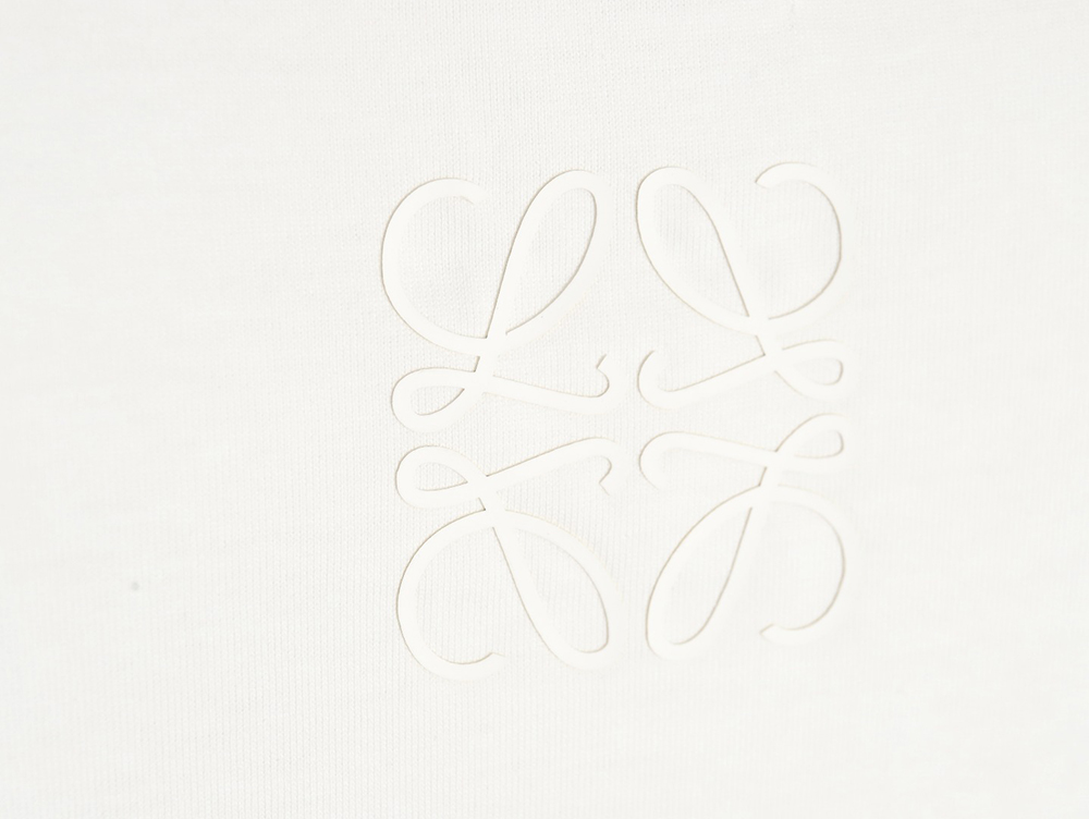 Loewe 23SS three-dimensional embossed four-leaf clover short-sleeved T-shirt