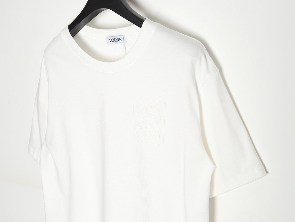 Loewe 23SS three-dimensional embossed four-leaf clover short-sleeved T-shirt