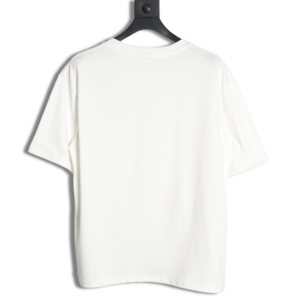 Loewe 23SS three-dimensional embossed four-leaf clover short-sleeved T-shirt