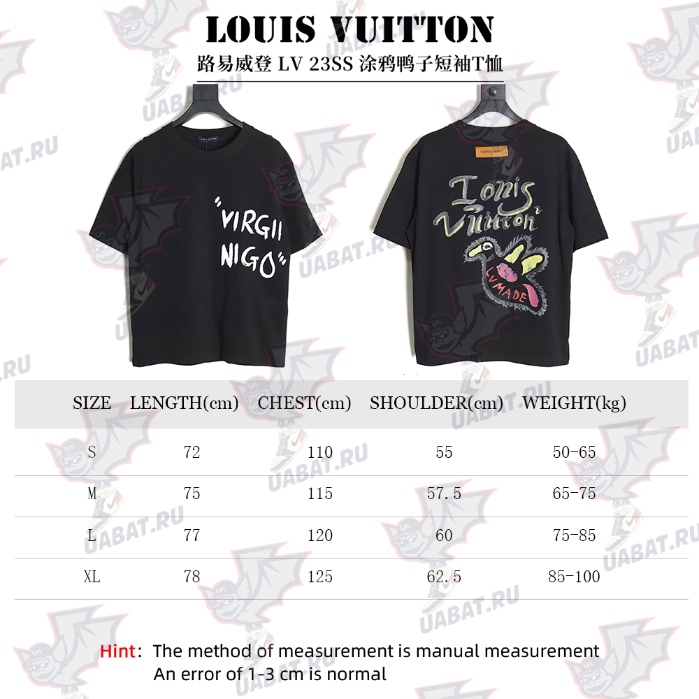 Louis Vuitton LV 23SS Graffiti Duck Short Sleeve T-Shirt