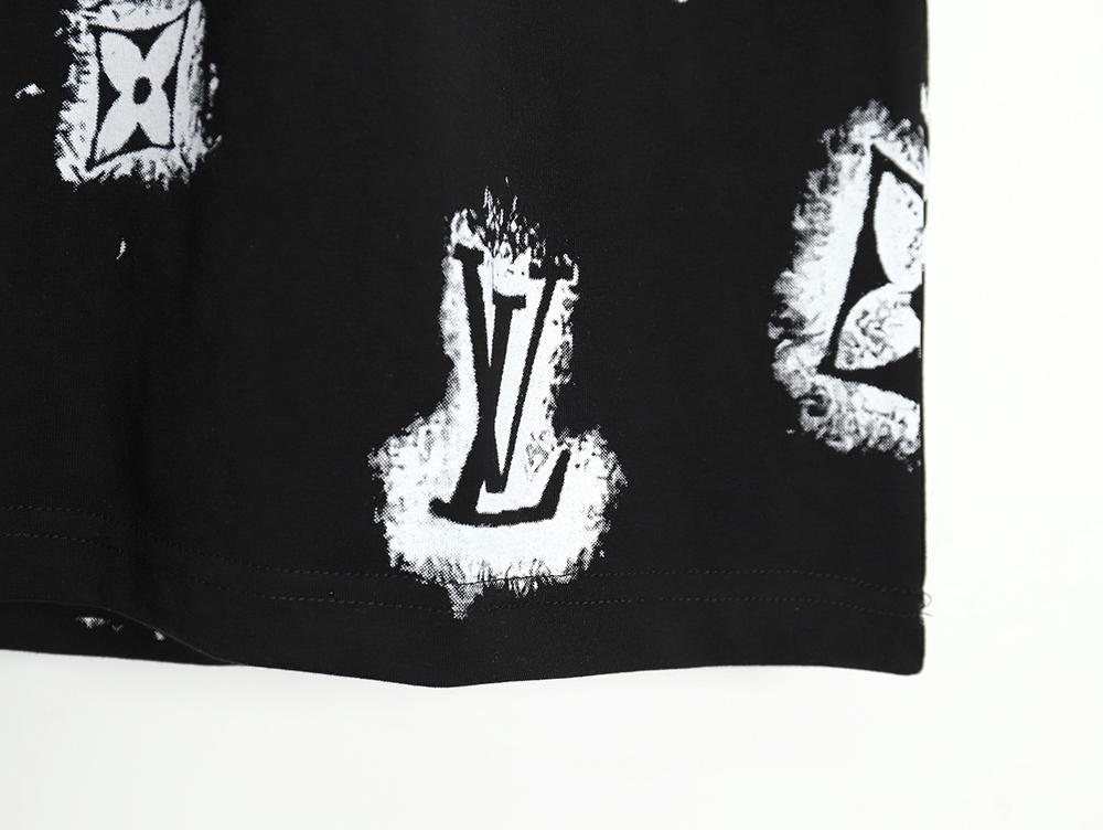 Louis Vuitton LV full logo printed short sleeves