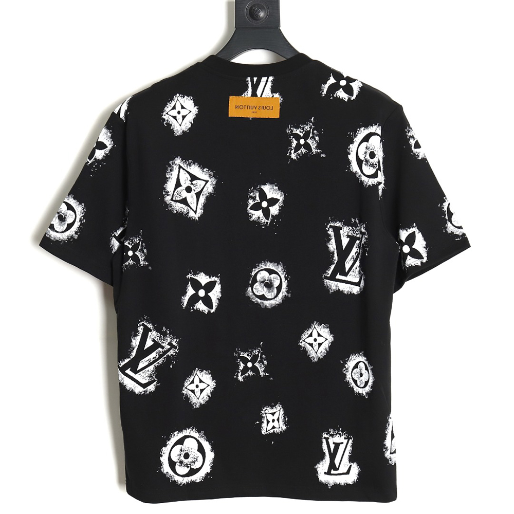 Louis Vuitton LV full logo printed short sleeves