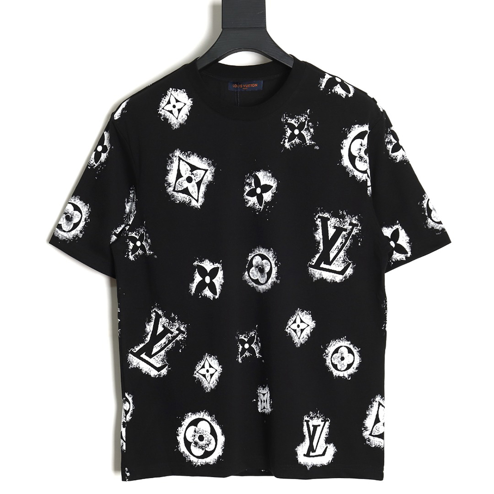 Louis Vuitton LV full logo printed short sleeves