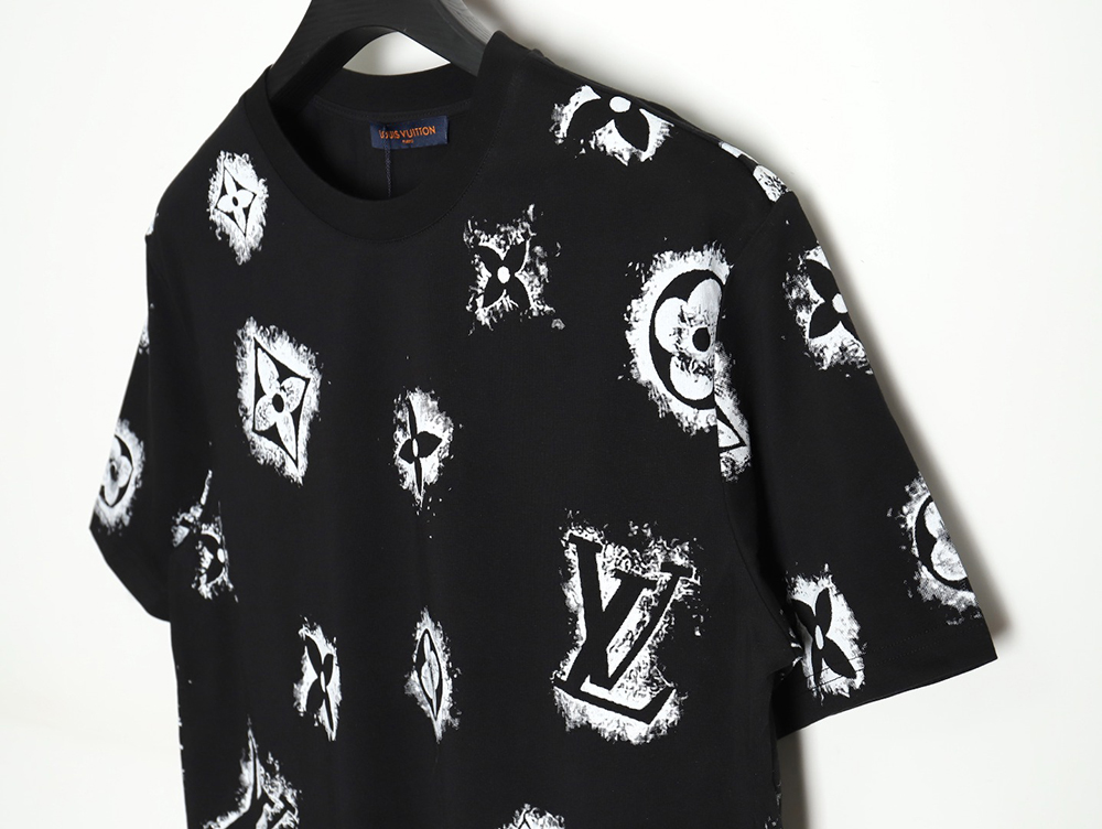 Louis Vuitton LV full logo printed short sleeves