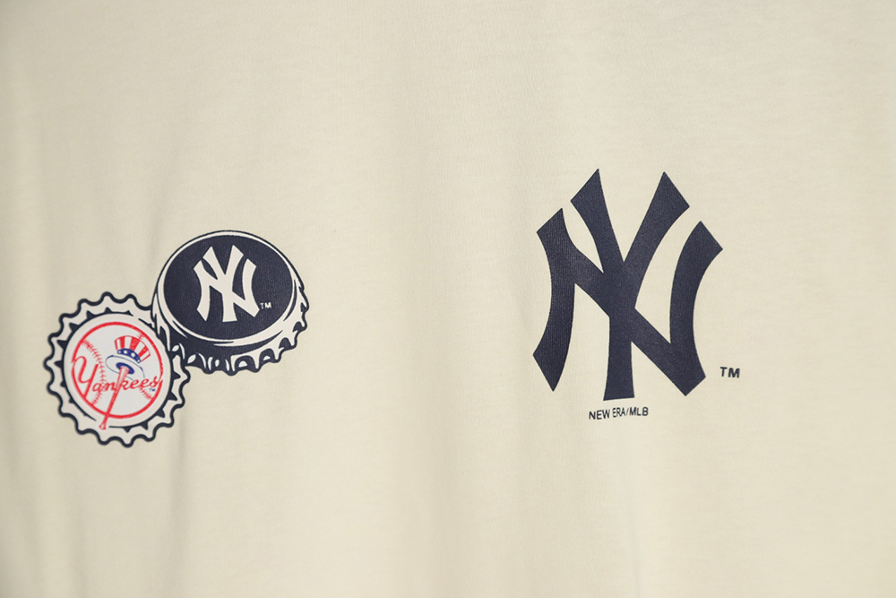 MLB New Era SS23 New York Yankees logo printed casual round neck T-shirt