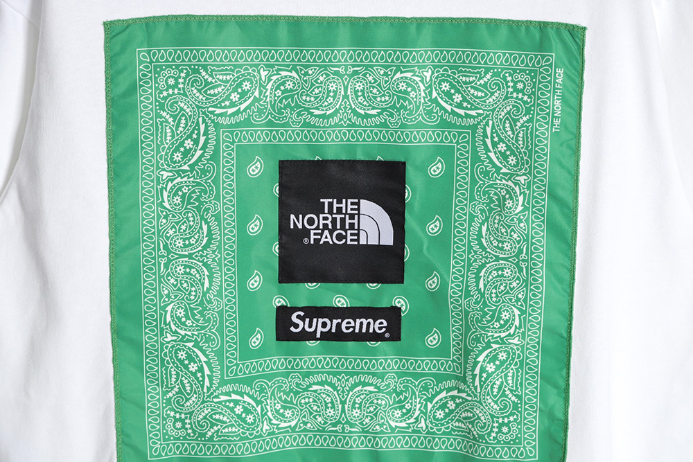 The North Face Supreme co-branded 22ss back cashew flower patch short sleeves