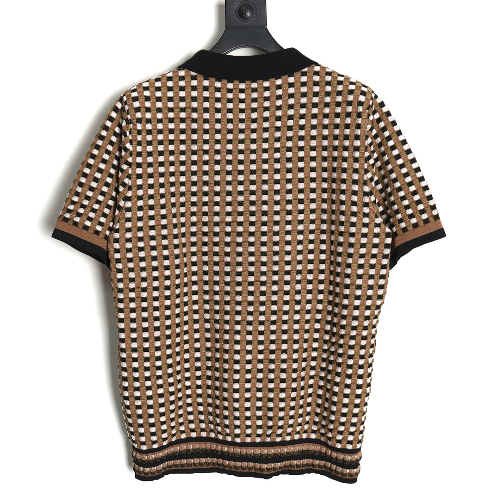 Burberry BBR24FW small plaid knitted short-sleeved POLO shirt