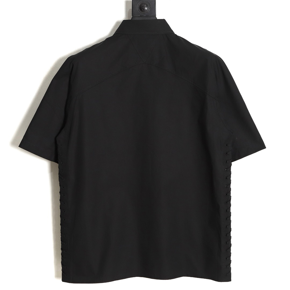 Bottega Veneta BV23SS side braided short-sleeved shirt TSK3