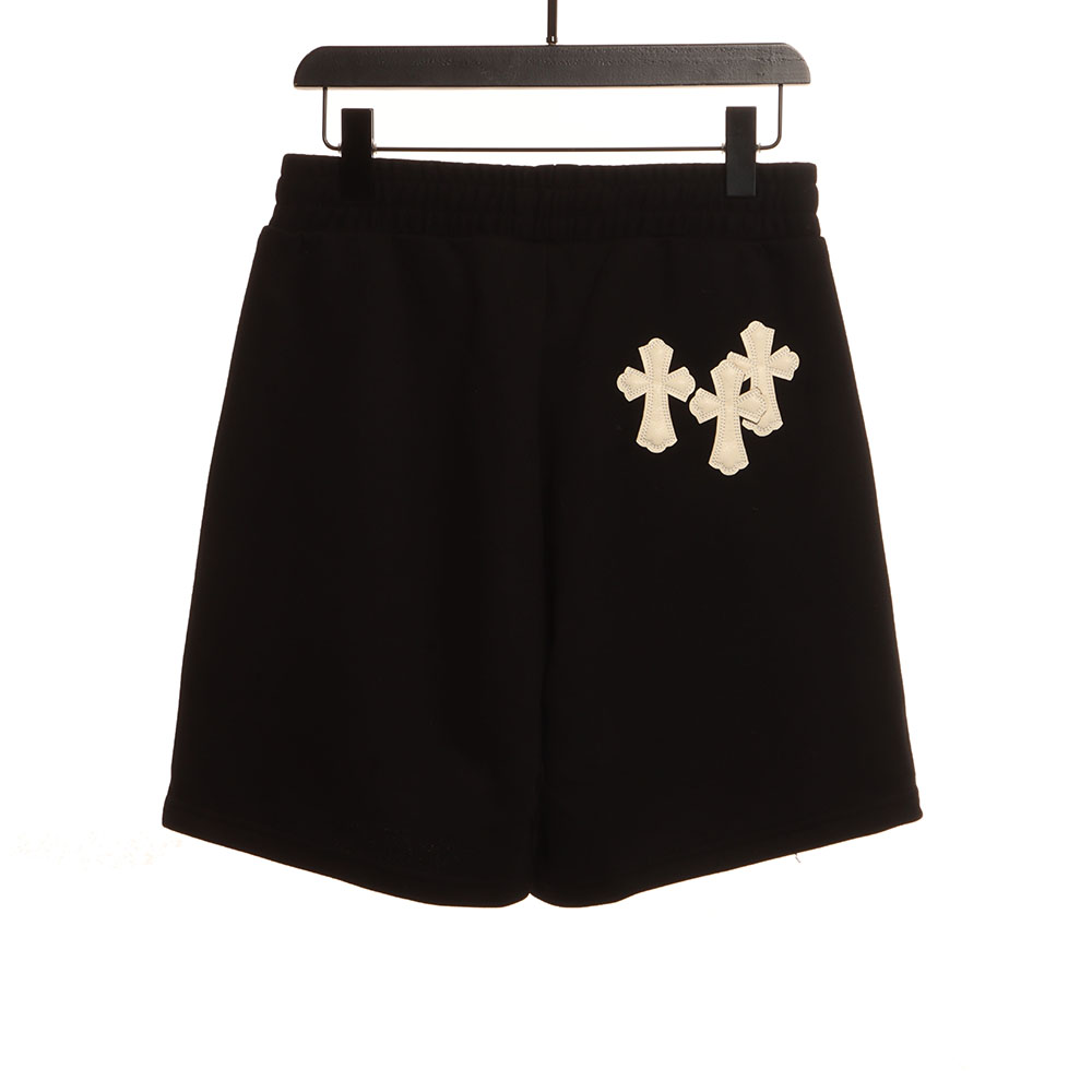 Chrome Hearts White Leather Label Cross Shorts