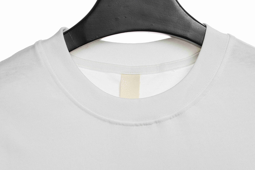 Chrome Hearts white and black leather iron logo short sleeves TSK1