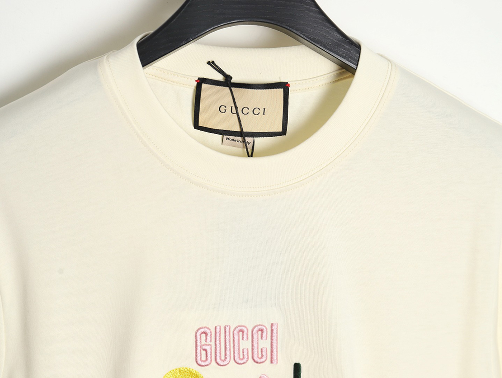 Gucci weather element embroidered round neck short sleeves