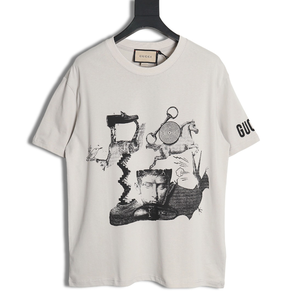 Gucci 24ss spring and summer new round neck short sleeves