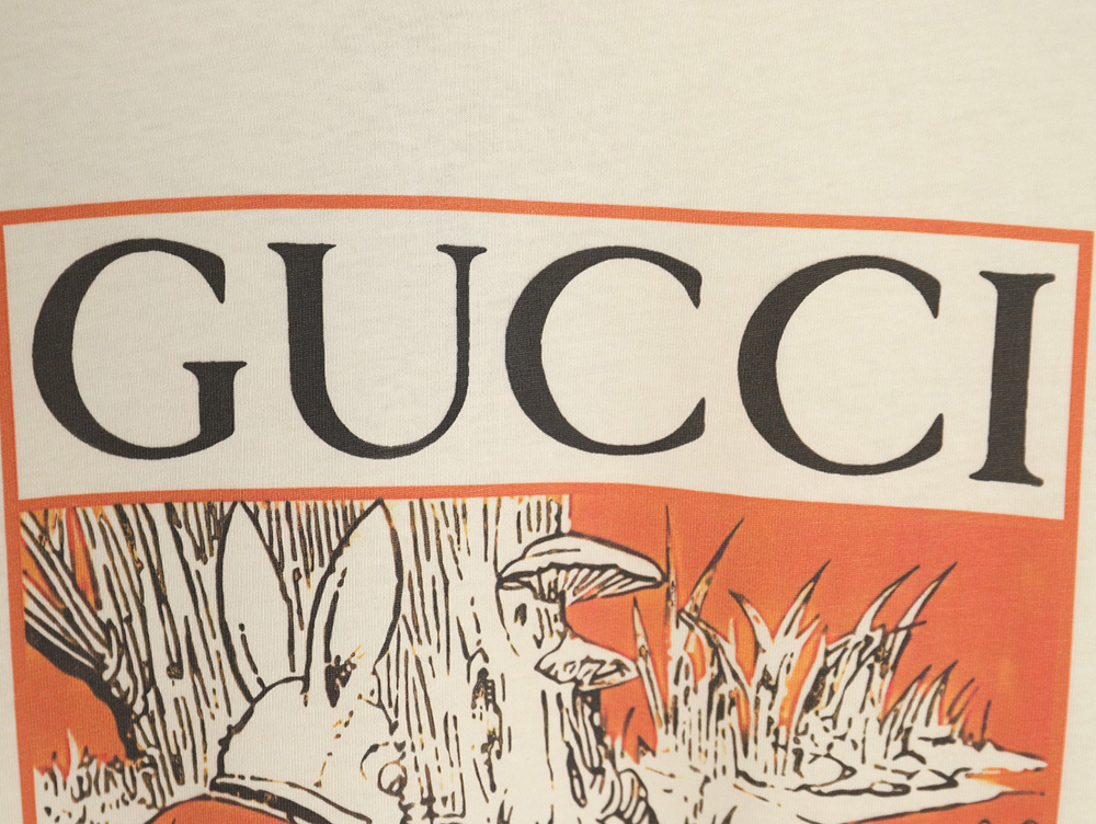Gucci new frog prince pattern printed short sleeves