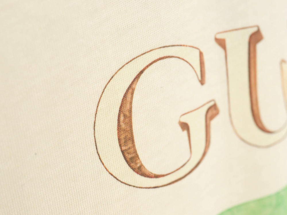 Gucci classic letter logo mushroom print T-shirt