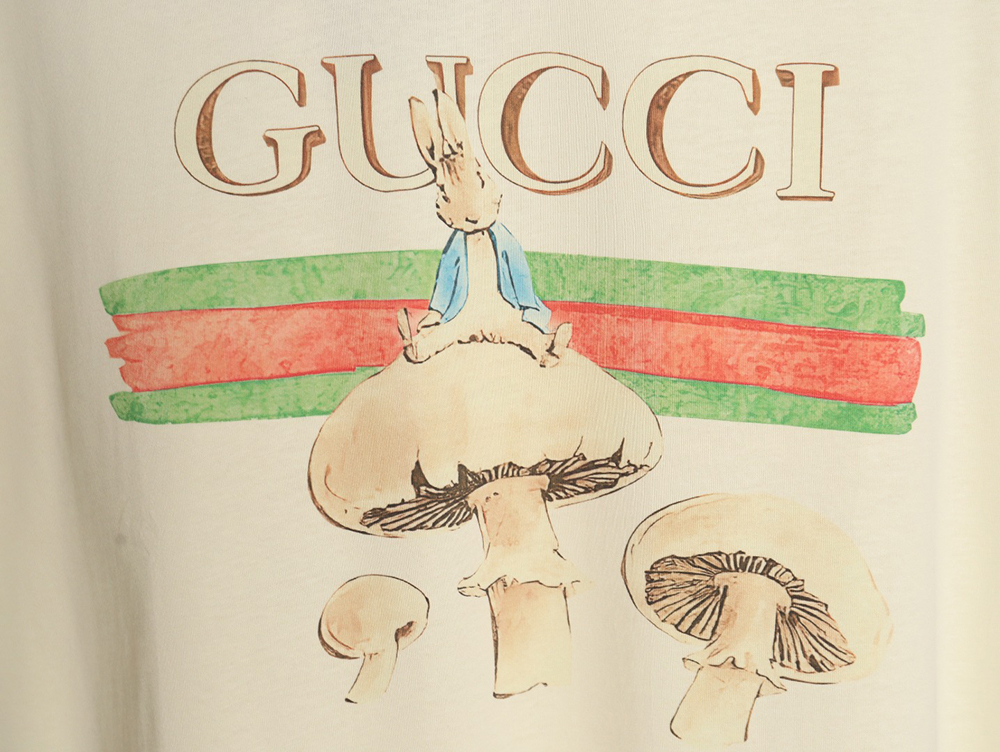 Gucci classic letter logo mushroom print T-shirt