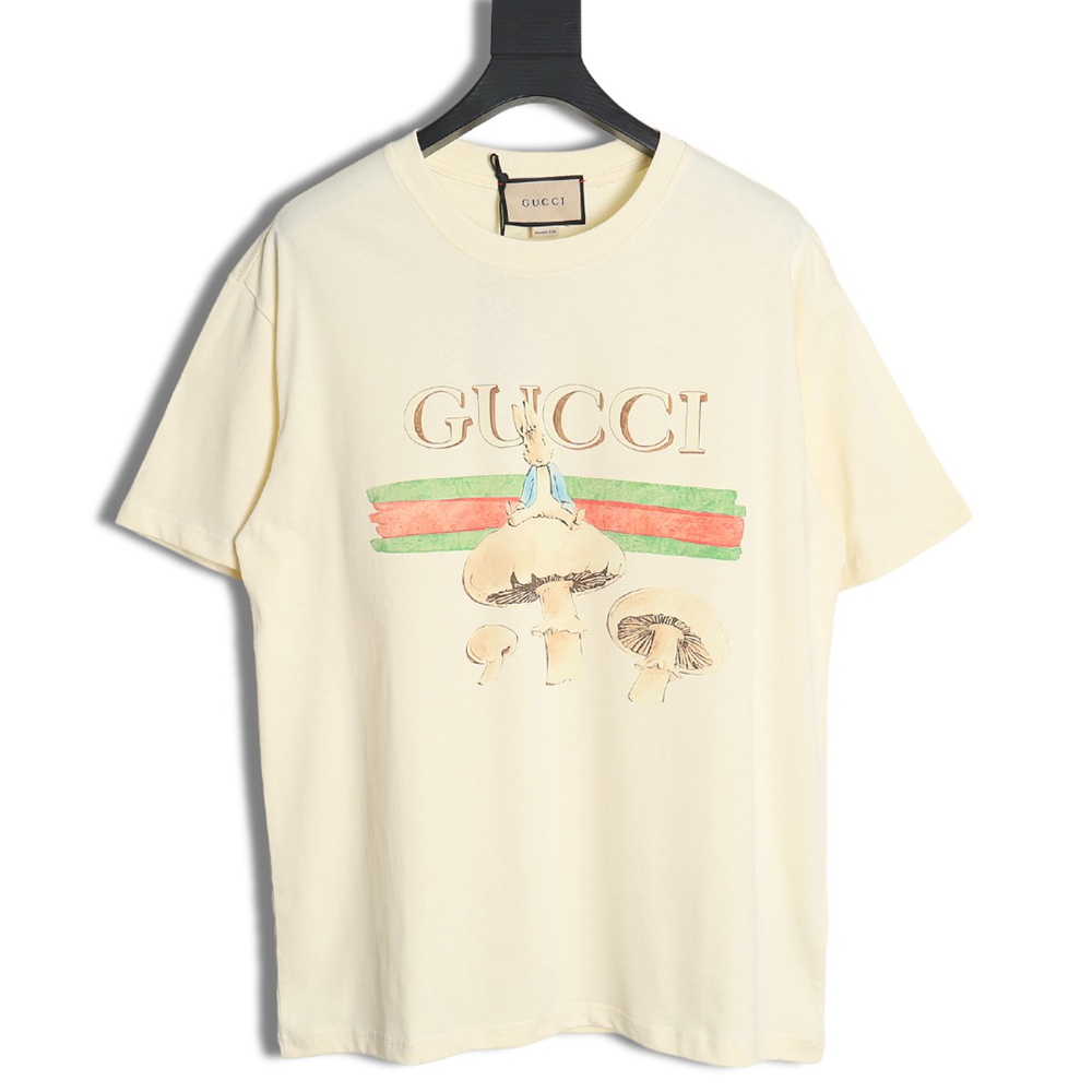 Gucci classic letter logo mushroom print T-shirt