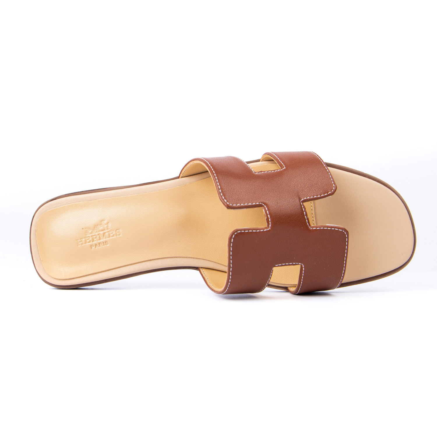 Hermes Oran Sandal Gold Box Calfskin Leather