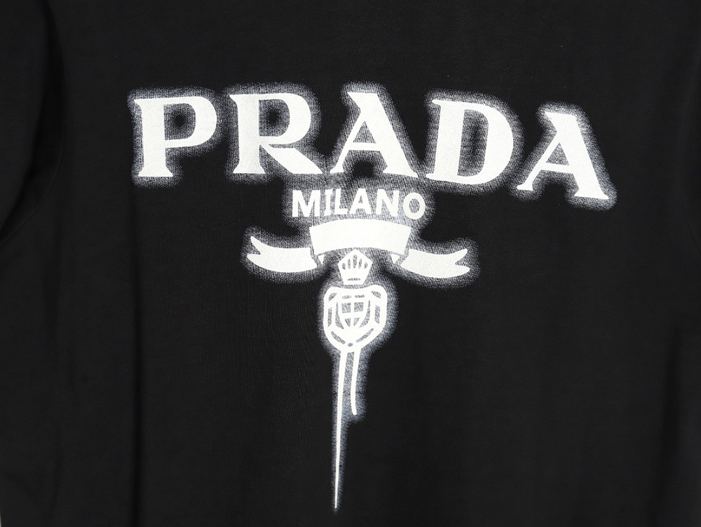 Prada chest monogram short-sleeved T-shirt TSK2