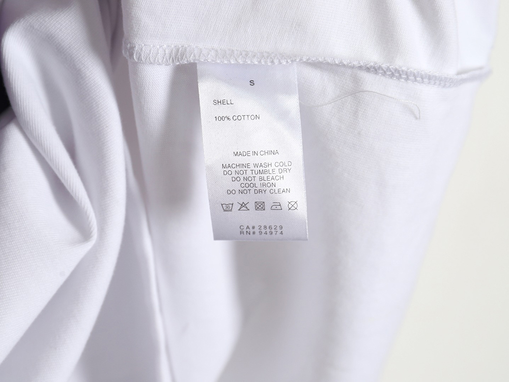 Stussy 2024 Peace ProsperityTee Doll Slogan Back Slogan Short Sleeve T-Shirt TSK1