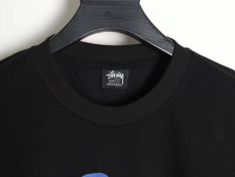Stussy 2024 Peace ProsperityTee Doll Slogan Back Slogan Short Sleeve T-Shirt TSK2