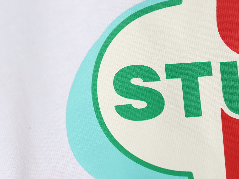 Stussy 24SS four-leaf clover printed short-sleeved T-shirt TSK1