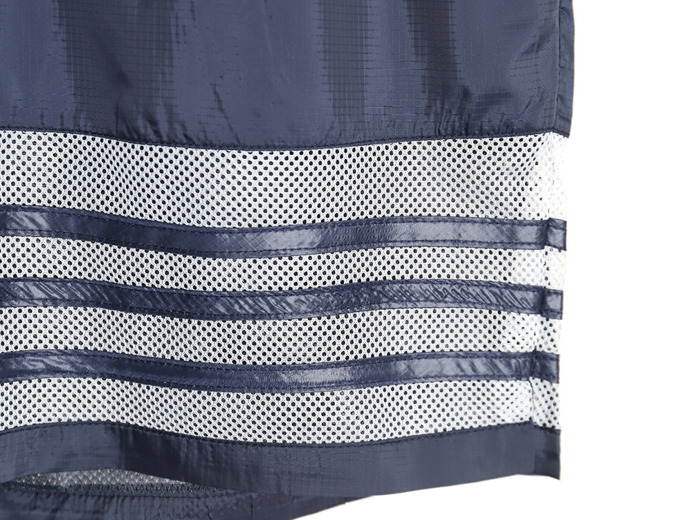 Thom Browne yarn-dyed drawstring four stripes beach shorts TSK1