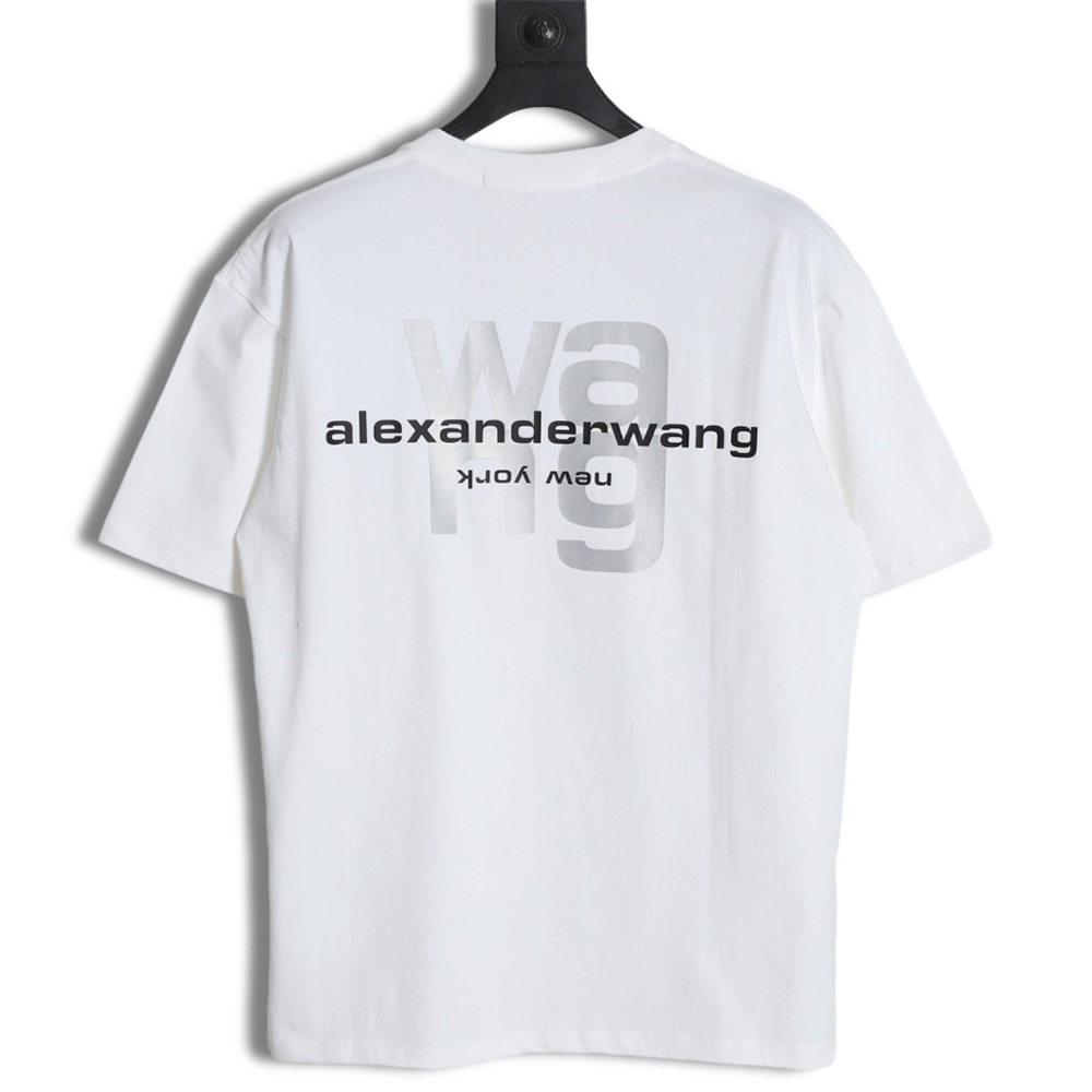 Alexander Wang reflective letter print short-sleeved T-shirt