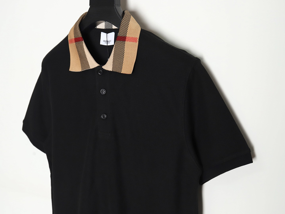 Burberry 24Ss classic collar plaid short-sleeved POLO shirt