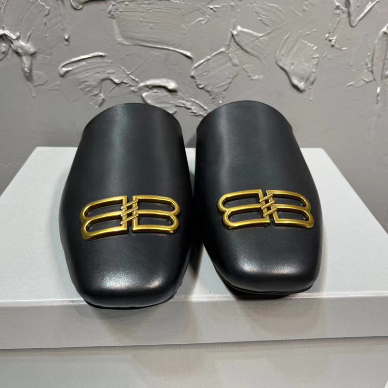 Balenciaga Cosy BB leather slippers